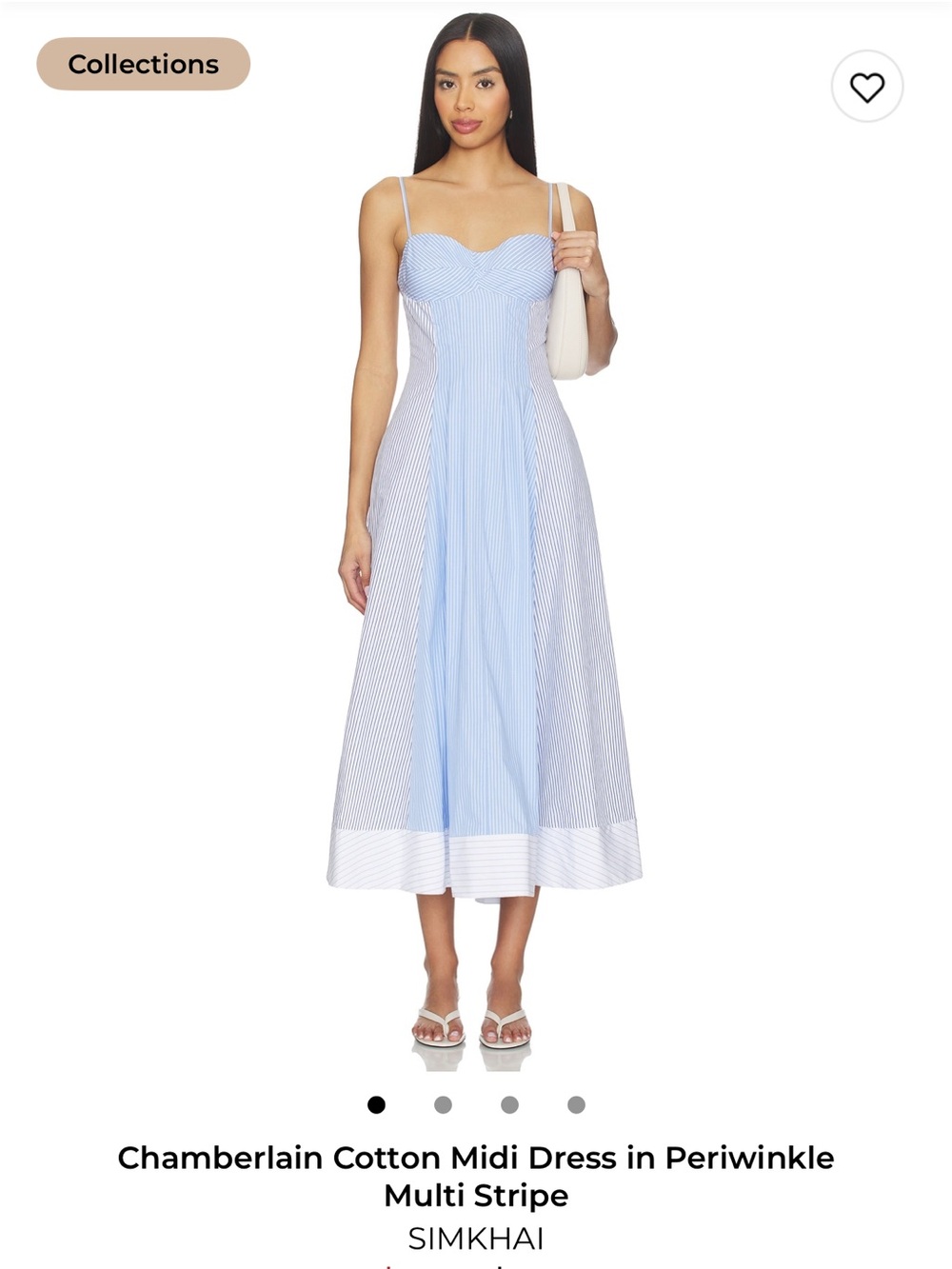 Simkhai Chamberlain Cotton Poplin Midi Dress Size 2